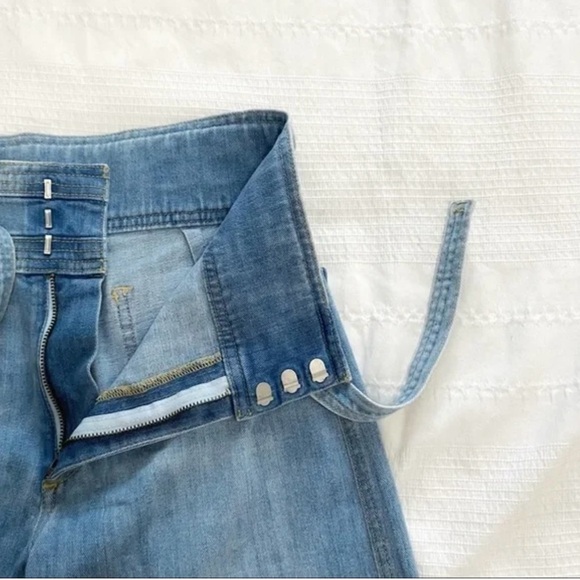 NWOT high rise belted  flare jeans - Picture 9 of 11